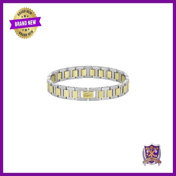 Adjustable Stainless Steel H-Link Bracelet with Crocodile Clasp